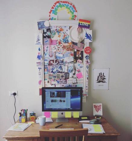 Desk belonging to writer Ruth Dawkins